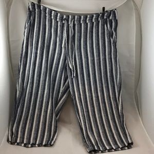 Per Se Linen wide leg capris